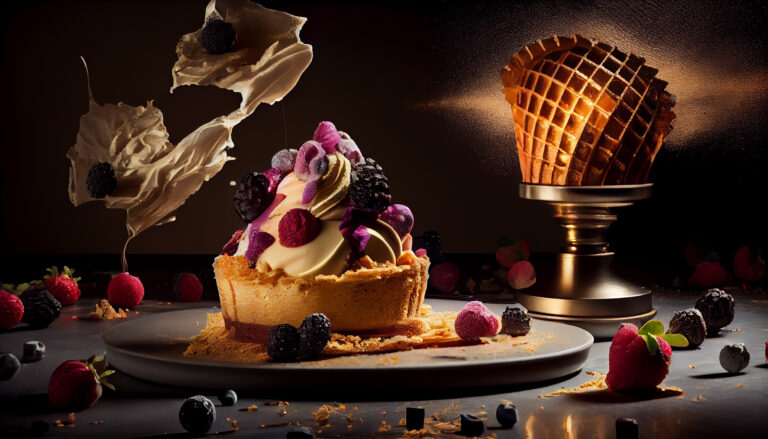 Indulgent berry cheesecake a sweet gourmet celebration generated by artificial intelligence